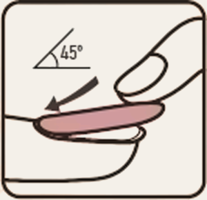Aligning the press-on with the cuticle