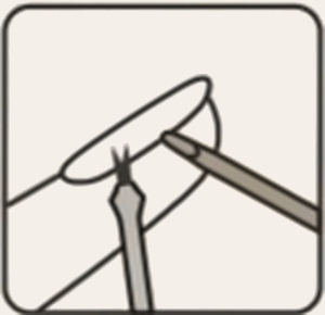 Pushing back cuticles