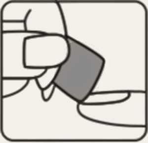 Wiping nails with an alcohol prep pad