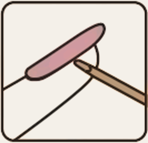 Lifting the edge with a cuticle pusher